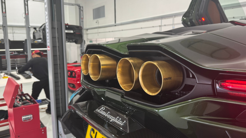 Photo of Novitec Stainless Steel Gold Tailpipes for the Lamborghini Revuelto - Image 6